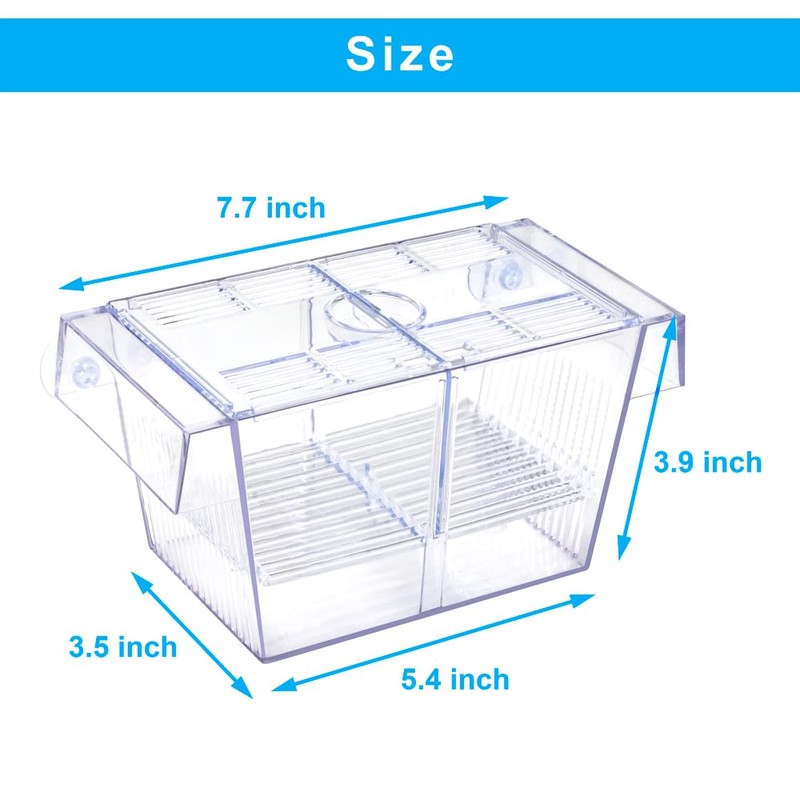 DaToo Fish Breeding Box Aquarium Holding Tank Transparent Fish Isolation