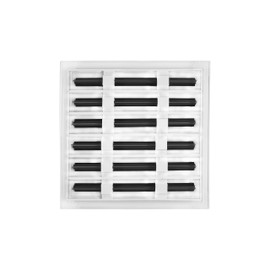 BUILDMART - 12x12 Modern AC Vent Cover - Decorative White Aluminum Air Vent - Standard Linear Slot Diffuser - Heating and Cooling Register Grille for Ceiling, Walls & Floors - Texas Buildmart