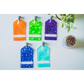 Simple Modern Simple Modern Baby Food Pouches | Reusable 10 Pack of BPA-Free Plastic Refillable Squeeze Pouch | Joey Collection | 5oz | Assortment 1