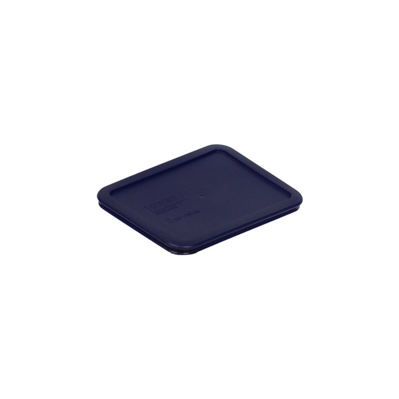 Pyrex Bundle - 3 Items: 7210-PC 3-Cup Blue Plastic Lids
