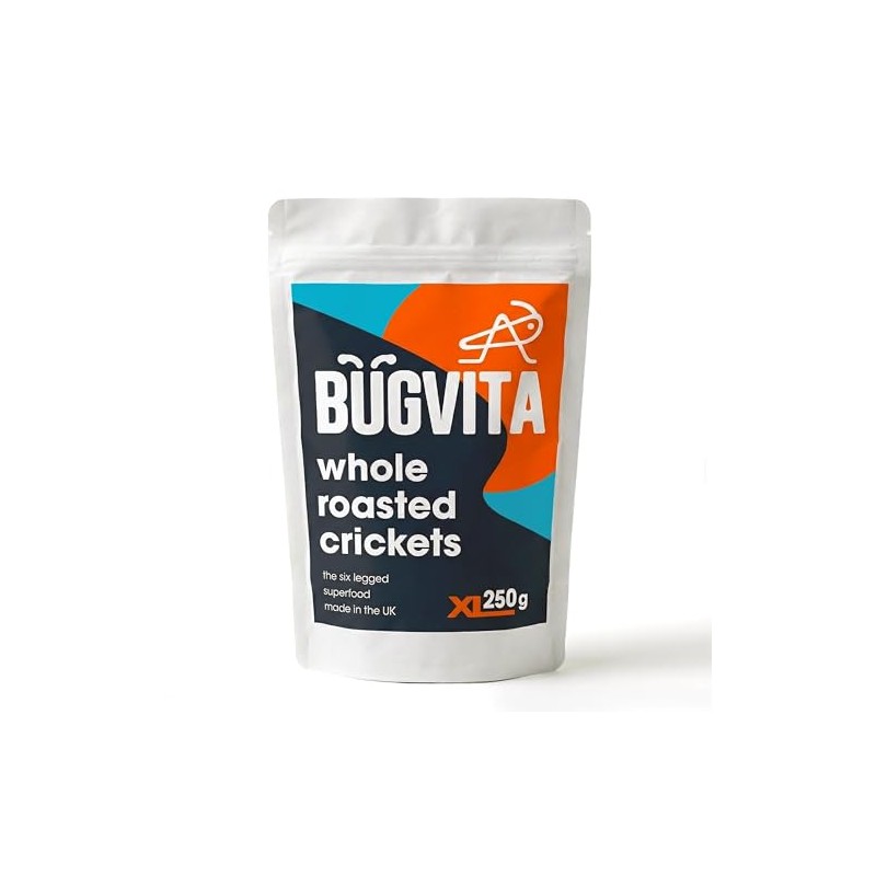 XL Whole Roasted Crickets 250g | Unseasoned and Ready to