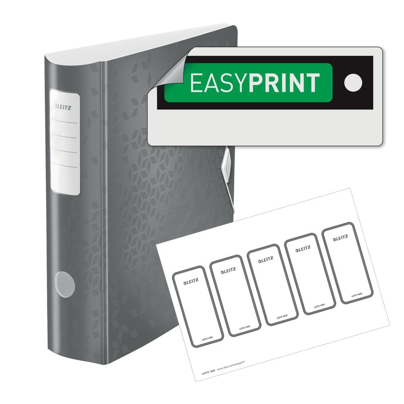 Leitz Lever Arch File, Metallic pink, A4, Curved spine 75mm