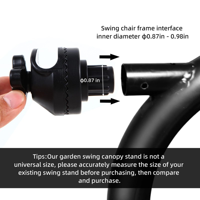 Porch Patio Outdoor Garden Swing Canopy Replacement Plastic Fittings to