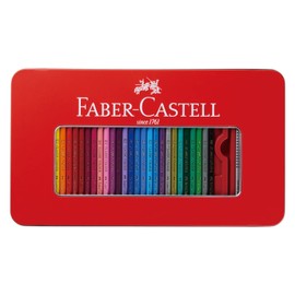 Faber Castell Oil-based Colored Pencils, Flat Cans, Set of 60 Colors, TFC-CP/60C, Red