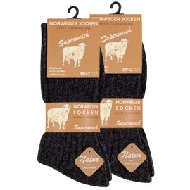 6 Pairs Men's Scandinavia Wool Socks with terry sole, extra warm