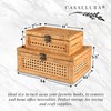 CASALLURA Handcrafted Rattan and Cane Rectangular Display Boxes - Stackable