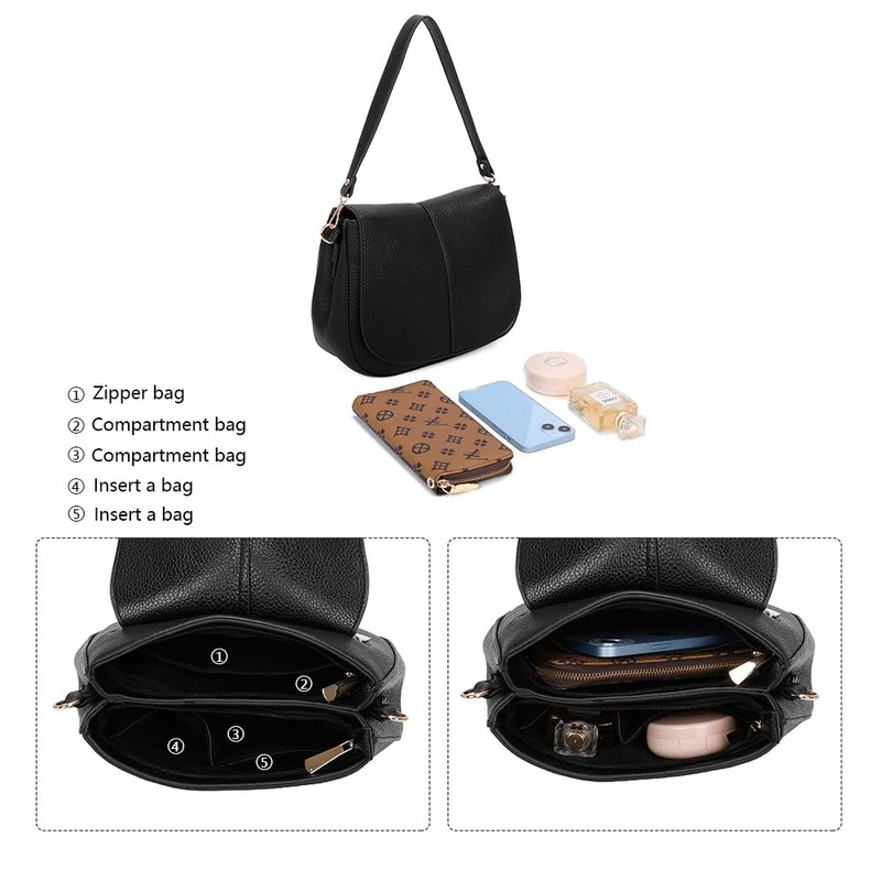 ELIOX Small Shoulder Bag for Women with Shoulder Strap 2