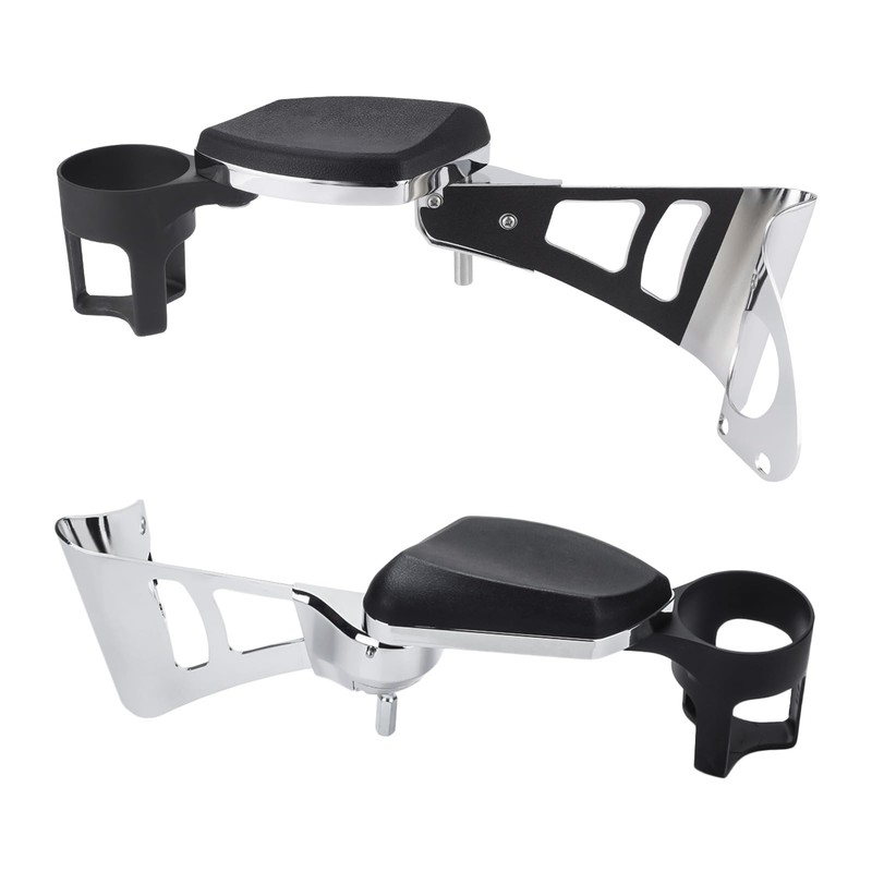 Drytuns Motorcycle Passenger Armrests Cup Holders for Harley Touring Models