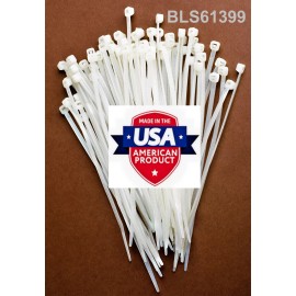 USAToughTies 100 USA Made TOUGH TIES 4" inch 18lb Nylon Tie Wraps Wire Cable Zip Ties White