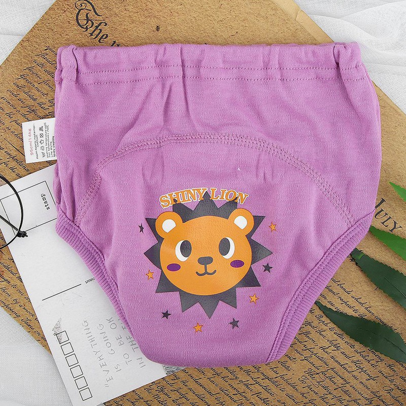 4PCS Baby Cloth Cartoon Waterproof Diapers Nappies Toddler 4 Layers