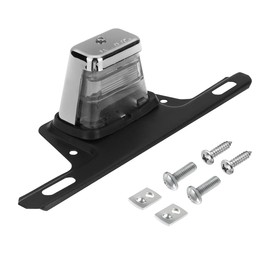 Sandfren Trailer LED License Tag Plate Light, 12V Waterproof Towing Vehicle Tag Plate Lighting with Bracket Mount, Tow Exterior Lamp Accessories, Universal Fit (Black/Silver)