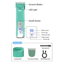 MRY Groin Trimmer for Men Women Ipx6 Waterproof USB Charging Trimmer/Light and Ceramic Blade Electric Trimmer for Men Women for Pubic/Body/Groin Grooming/Face/Legs/Facial (Green Color)