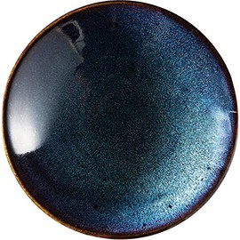 Yamashita Kogei 45025720 Medium Plate, Sea Mine Glaze, Diameter 7.1 x Height 1.4 inches (18 x 3.5 cm), Koishiwara Ware, 6 Inch Plate