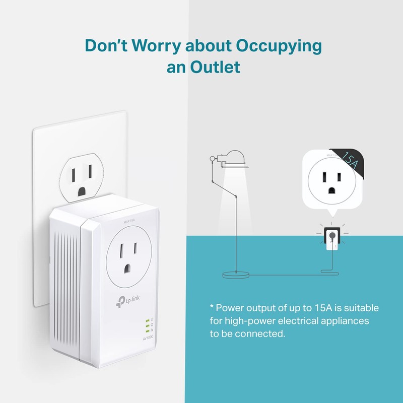 TP-Link Powerline WiFi Extender TL-WPA7617 KIT - Includes AV1000 Powerline