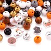 Bestewelry 200 pcs Cat Wooden Beads Cat Head Natural Wood