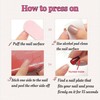 Pink False Nails Glossy Nude Color Press On Nails Medium
