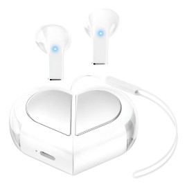 Audfonos Bmani K520 Porttil Auriculares Gamer Inalmbricos Bluetooth 5.3 In-ear Con Cordn de Colgante Forma De Corazn Dos Formas,Manos Libres,Color... 