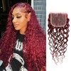 ALHER 4x4 HD Lace Closure Brazilian Human Hair 99j Dark