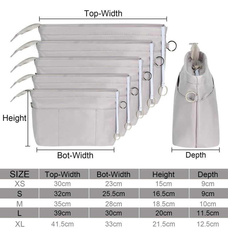 SHINGONE Handbag Organiser with Key Ring, Pocket Organiser, Waterproof, Inner