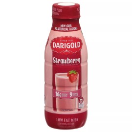 Darigold Low Fat Strawberry Milk, 14 fl oz, 12 ct, 10.5 lbs