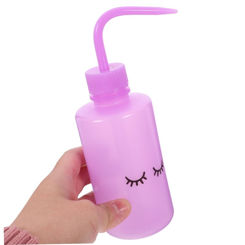 Baluue 2pcs Eyelash Washing Bottles Squeeze Bottle Narrow Spout for
