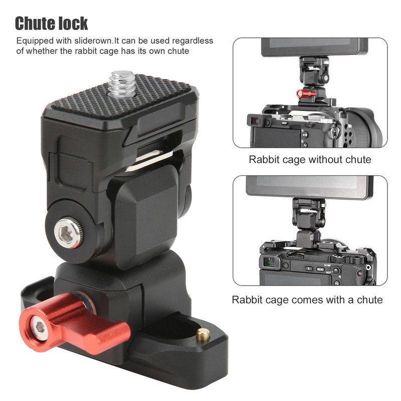 Camera Quick Release Plate 360° Adjustable Monitor Aluminum Alloy Holder