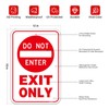 (2 Pack) Exit Only Do Not Enter Sign, 18” x