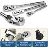 FOXCODE 6-Piece Flex Head Ratchet Set, Chrome Vanadium Steel, 1/4",