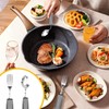 Landrain Parkinson Cutlery with Thick Plastic Handles (Grey) Pack of