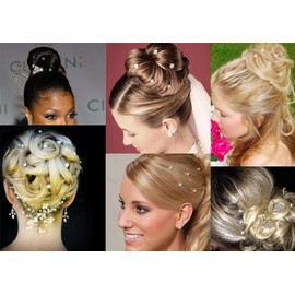 canjoyn 24 Pcs Bridal Gem Spin Hair Pins Swirl Hair Twists Coils Wedding Spiral Twist Hairpins Shiny Rhinestone Crystal Twisters Metal Spiral Updo Prom (Pink)