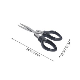 Operitacx 10 Stück Reise-Klappschere fliegen Kantenschere Küchenschere Zange Greifer Angeln geflochtener Schnurschneider Fischschere tragbarer Angelschneider Angelschnur Schere Metall Black