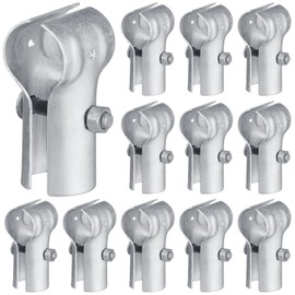 Tandefio 12 Pcs 1-3/8" x 1-3/8" Pipe Clamp Chain Link Fence T Clamp Galvanized Steel End Rail Clamp for 1-3/8" OD Pipe, Bolts and Nuts Included