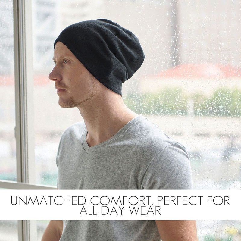 Gorro de algodón orgánico para hombre y mujer, reversible, ligero,