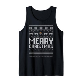 Fernley Vaqueros Logo Merry Christmas Ugly Sweater HS Tank Top