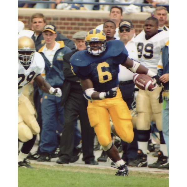 TYRONE WHEATLEY MICHIGAN WOLVERINES 8X10 SPORTS ACTION PHOTO (BB)