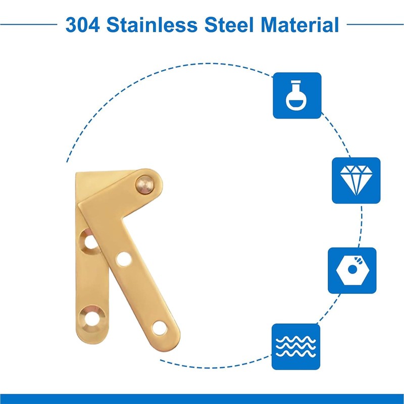 INCREWAY Rotatable Door Hinges, 4Pcs 360 Degree Adjustable Pivot Hinge