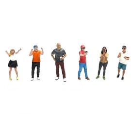 DCD 'The Fanatics' Limited Edition 6-Piece Diecast Metal Figure Set for 1/64 Scale Models for Boys by American Diorama