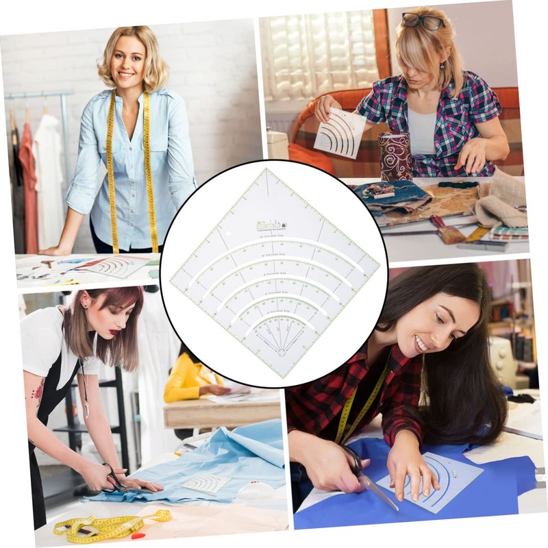 TEHAUX Acrylic Quilting Ruler Durable Patchwork Tailor Ruler for DIY