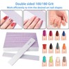 Nail Files (24 Packs), Professional 100/180 Grit Double Sided Emery