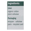 Natracare NC3123 Panty Liners, Organic, For Liners, Bladeless, Pack of