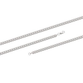 Aeon Jewellery Mens Chain Necklace - 5mm | Hallmarked 925 Sterling Silver Jewellery | 20" Curb Chain | Polishing Cloth & Gift Box Included