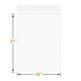 18"x21" Large Thick 4 Mil Clear Zip Seal Lock Poly Bags 20 Count Heavy-Duty Resealable Plastic Food Storage Bags With Zipper