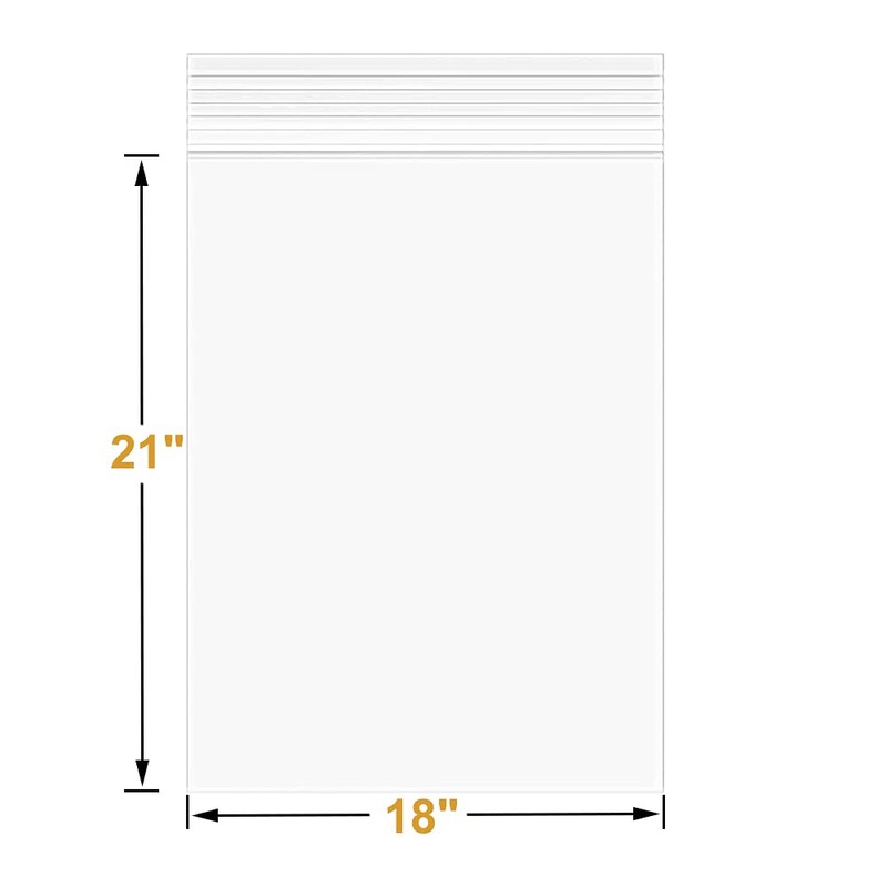 18"x21" Large Thick 4 Mil Clear Zip Seal Lock Poly