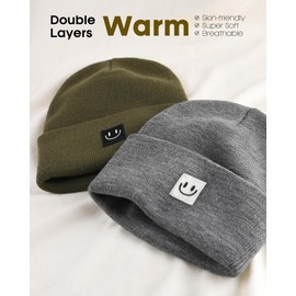 FURTALK Beanie Hats for Women Knit Cuffed Winter Hats Soft Warm Cute Ski Skull Caps