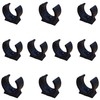 25mm Black PVC U Clip Conduit Push-in Saddles - Pack