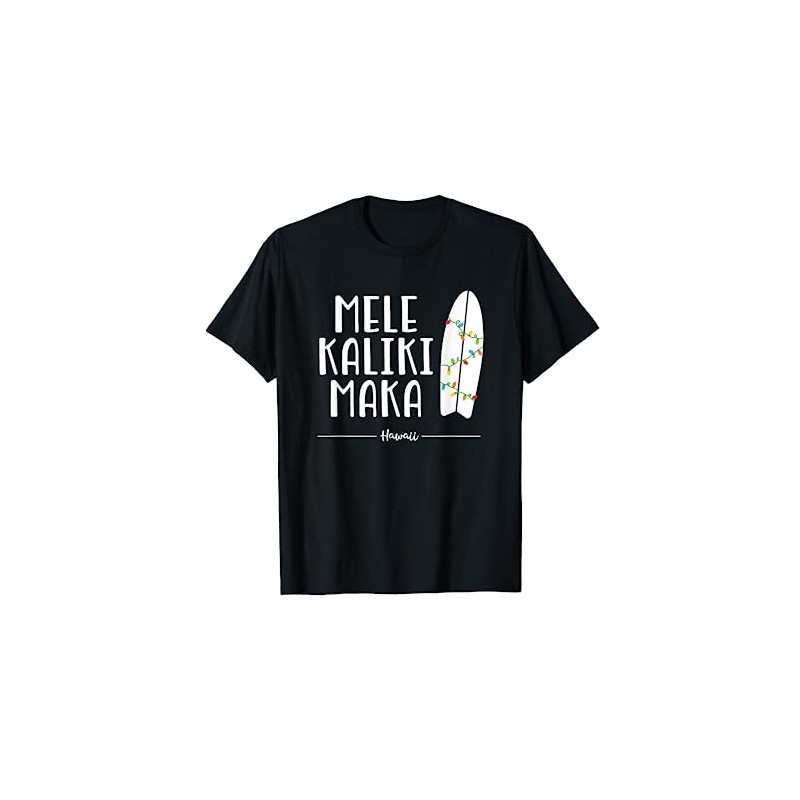 Hawaiian Christmas Shirt Mele Kalikimaka Surfboard Hawaiian T-Shirt