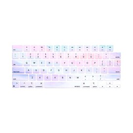 MOSISO Keyboard Cover Compatible with MacBook Air 13.6 inch M2 A2681 2022 & Compatible with MacBook Pro 14/16 inch M1 Pro/Max A2442/A2485 2022 2021,Protective Waterproof Silicone Skin, Colorful Clouds