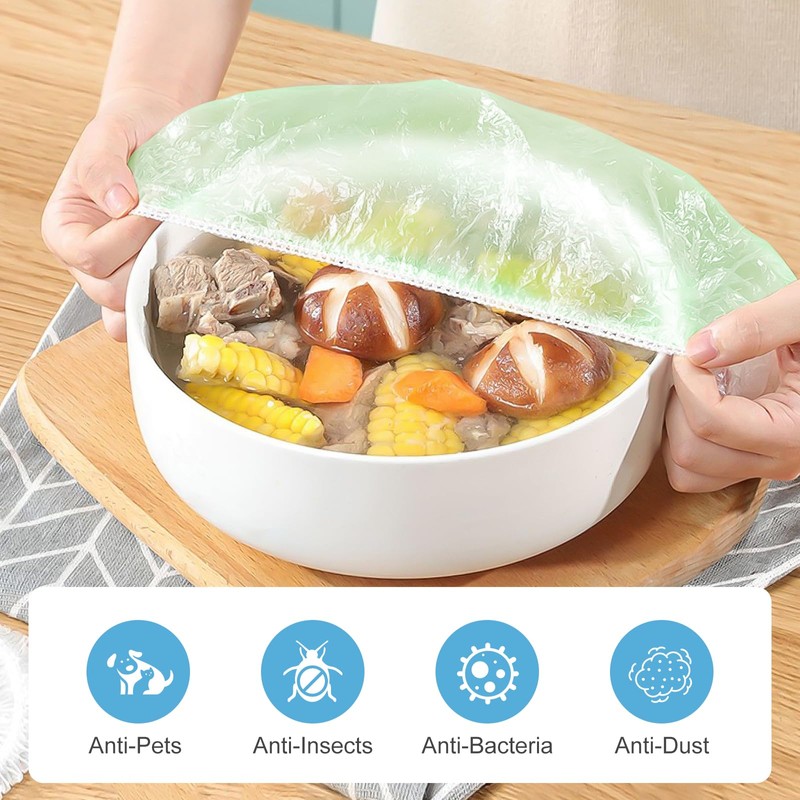 IWILCS Plastic Food Cover, Pack of 60 Bowls, Cups Covers,