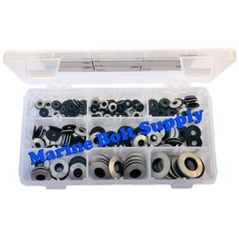 Stainless Steel Neoprene Bonded Sealing Washer Assortment Kit - Marine Bolt Supply 8-111428