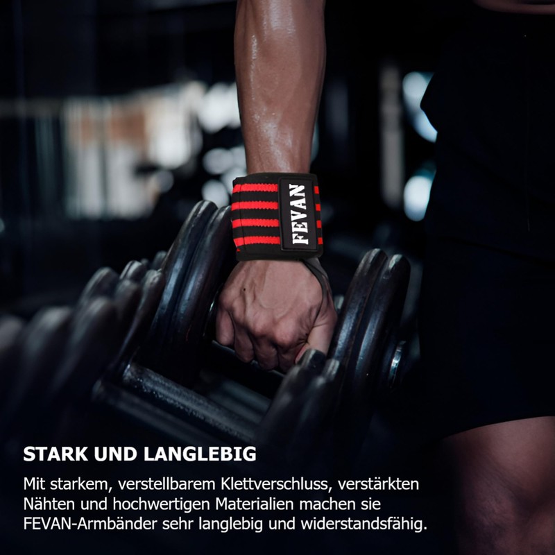 FEVAN Pack of 2 Adjustable Fitness Wristbands - Wrist Tendinitis